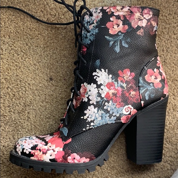 justfab floral boots